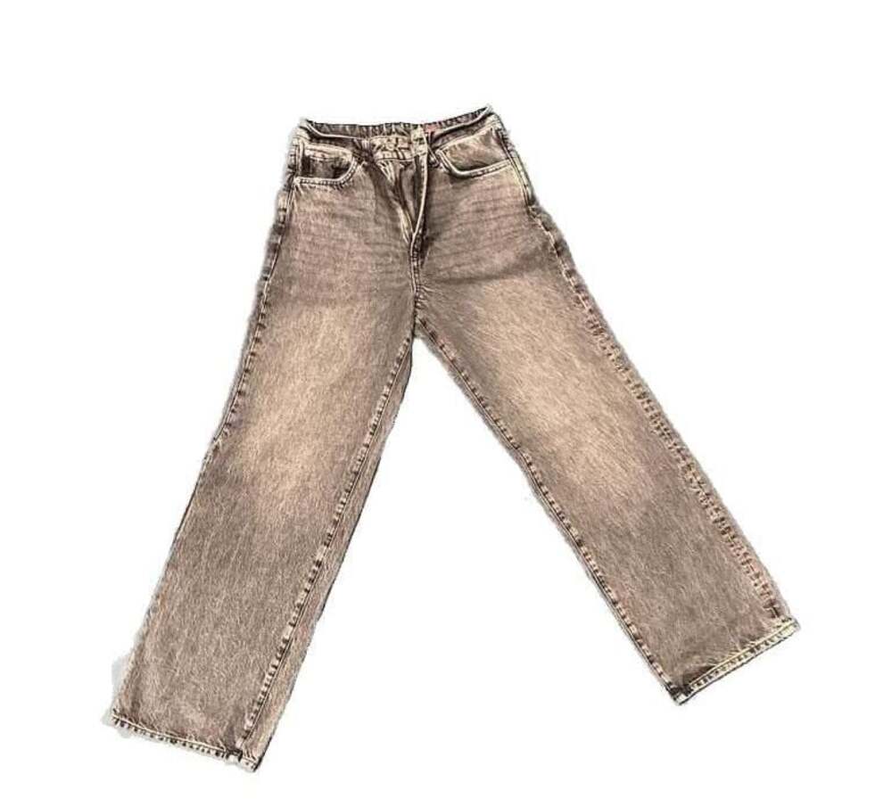 Stradivarius Organic Cotton Wide Leg Acid Wash Jeans-Size 28/30-NWOT
